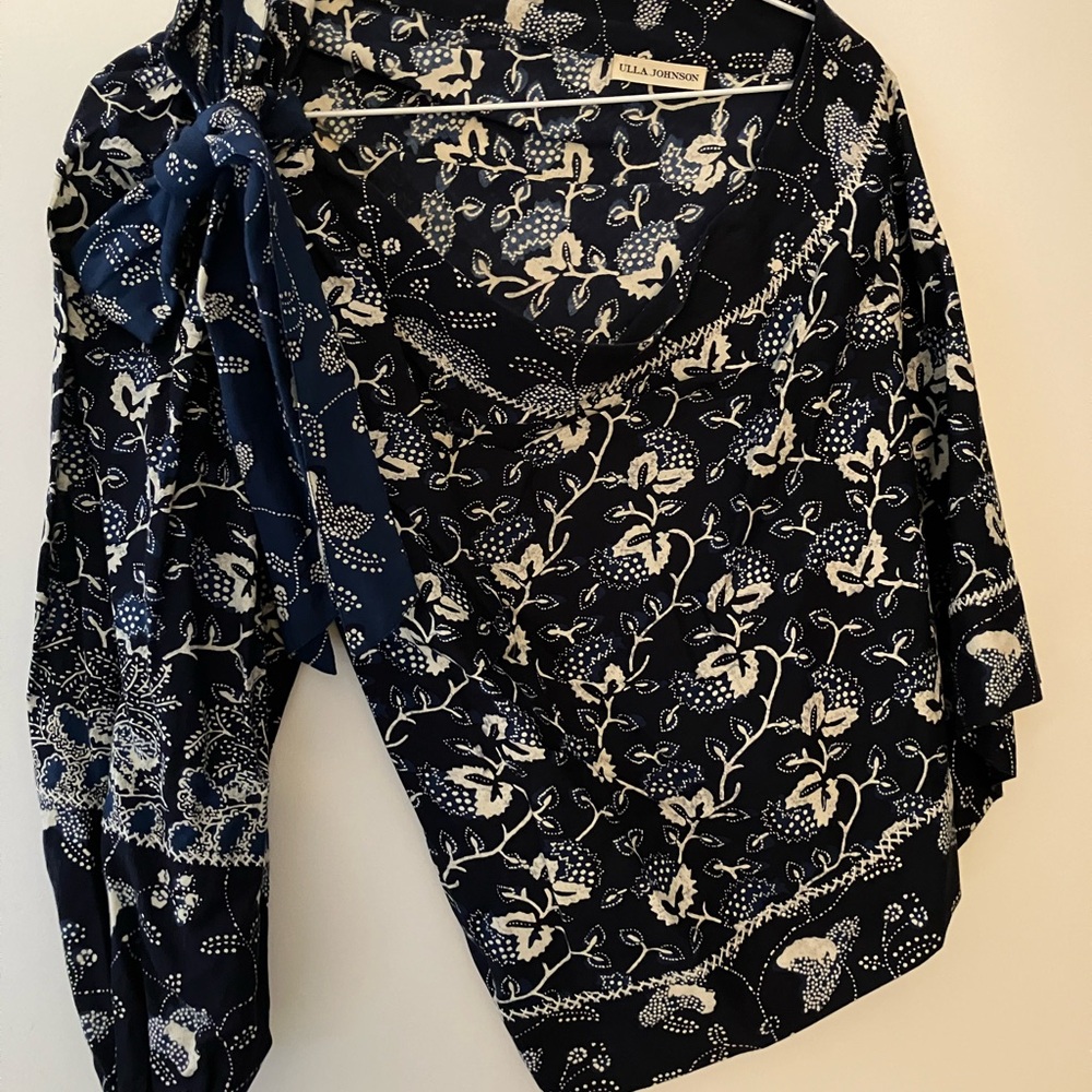 Ulla Johnson Asima Floral Printed One Shoulder Blouse Top Size 2 - Picture 5 of 7